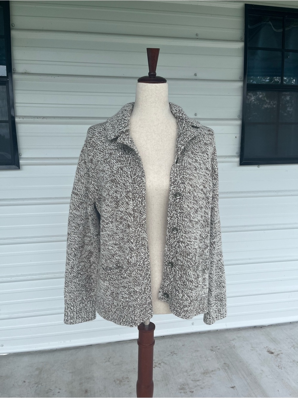 Nine & Company Nine West Wool Blend Button Cardigan Jacket
